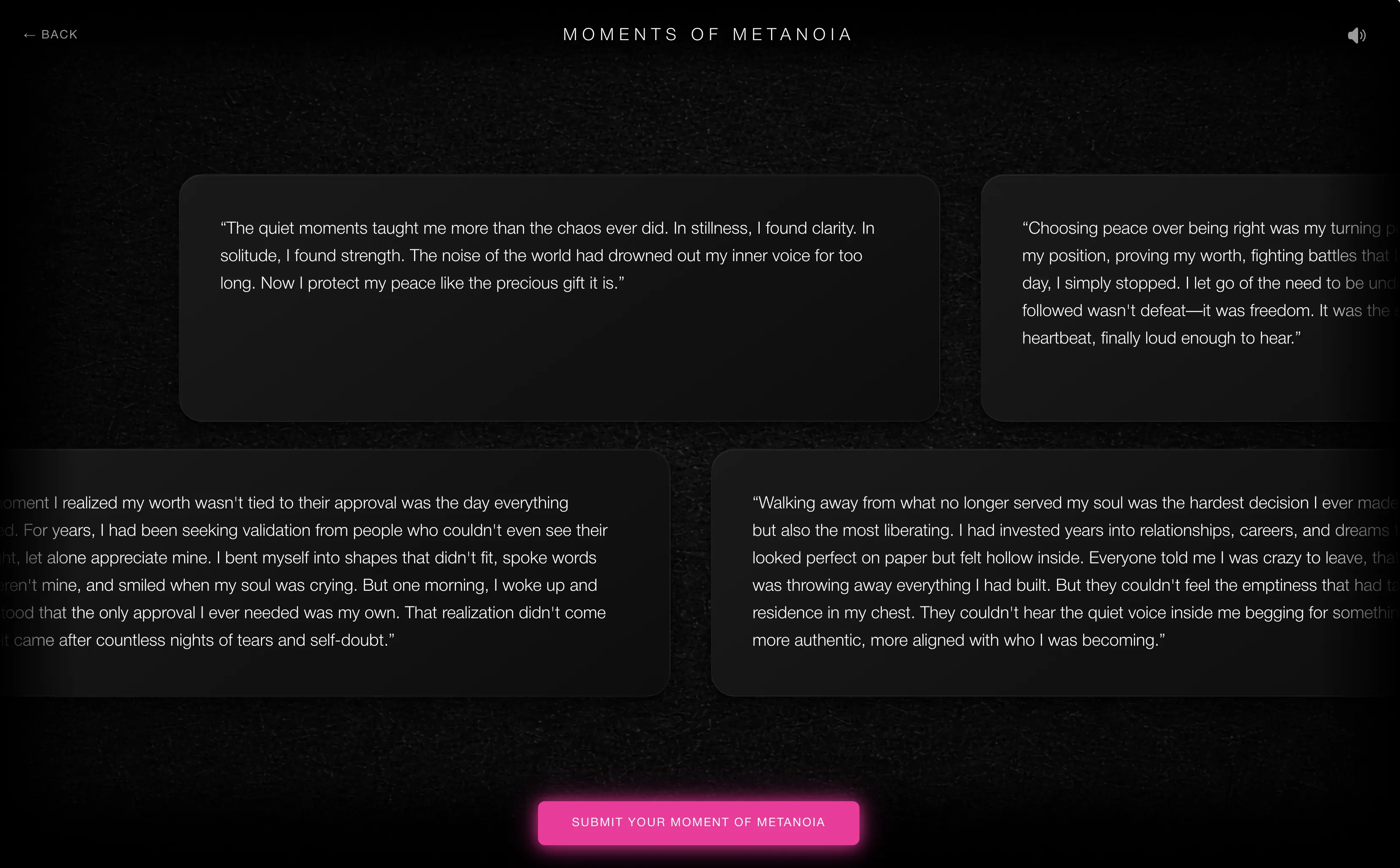Moments of Metanoia detail 2